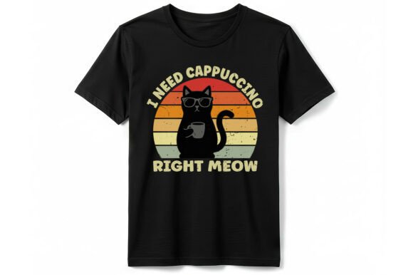 Funny Cat I Need Cappuccino T-Shirt: Embroidery Review