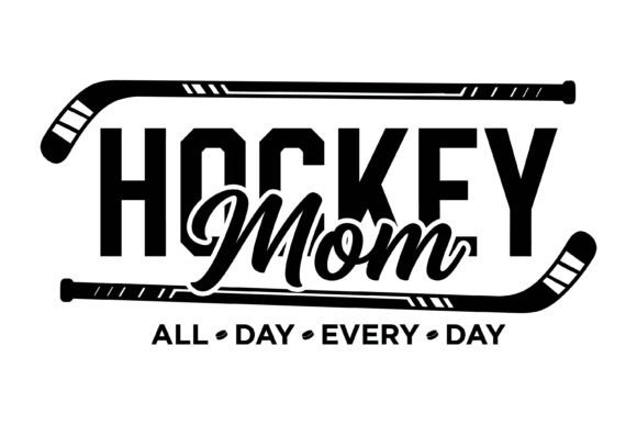 Hockey Mom All Day Typography: An Embroidery Review