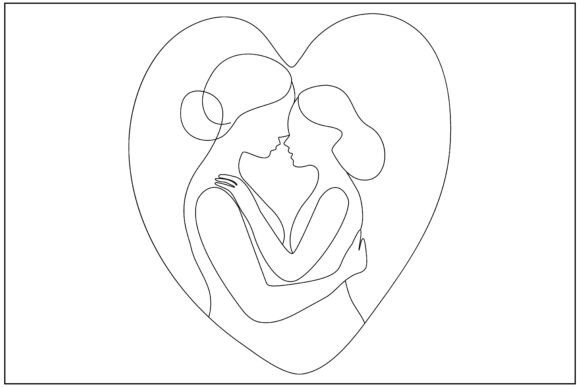 Mom Daughter Love Line Art: An Embroidery Review