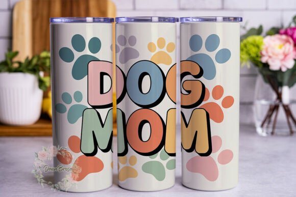 Pastel Dog Mom Flowers Paws Tumbler Design Review