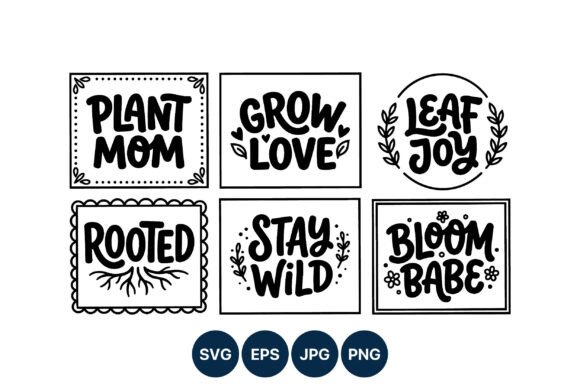 Plant Themed Phrase Lettering Art Review