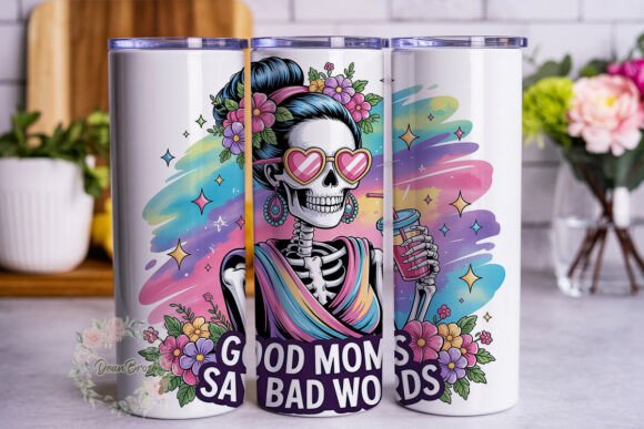 Skull Mom Floral Heart 20oz Tumbler Wrap Review