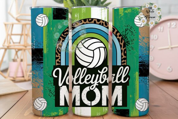 Teal Gold Volleyball Mom Tumbler Design Review